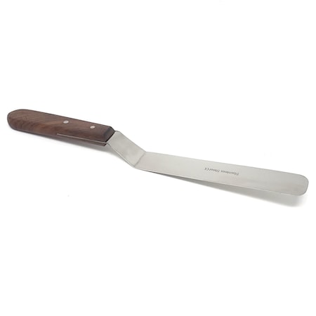 A2Z Scilab Wooden Handle Lab Spatula, 8 Offset Bayonet Blade, 12.4 Total Length A2Z-ZR-BWHS8